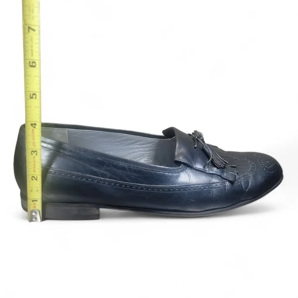 Designer Collection‎ by Florshein Blue Tassel Loafers Men's 10 Made In Spain